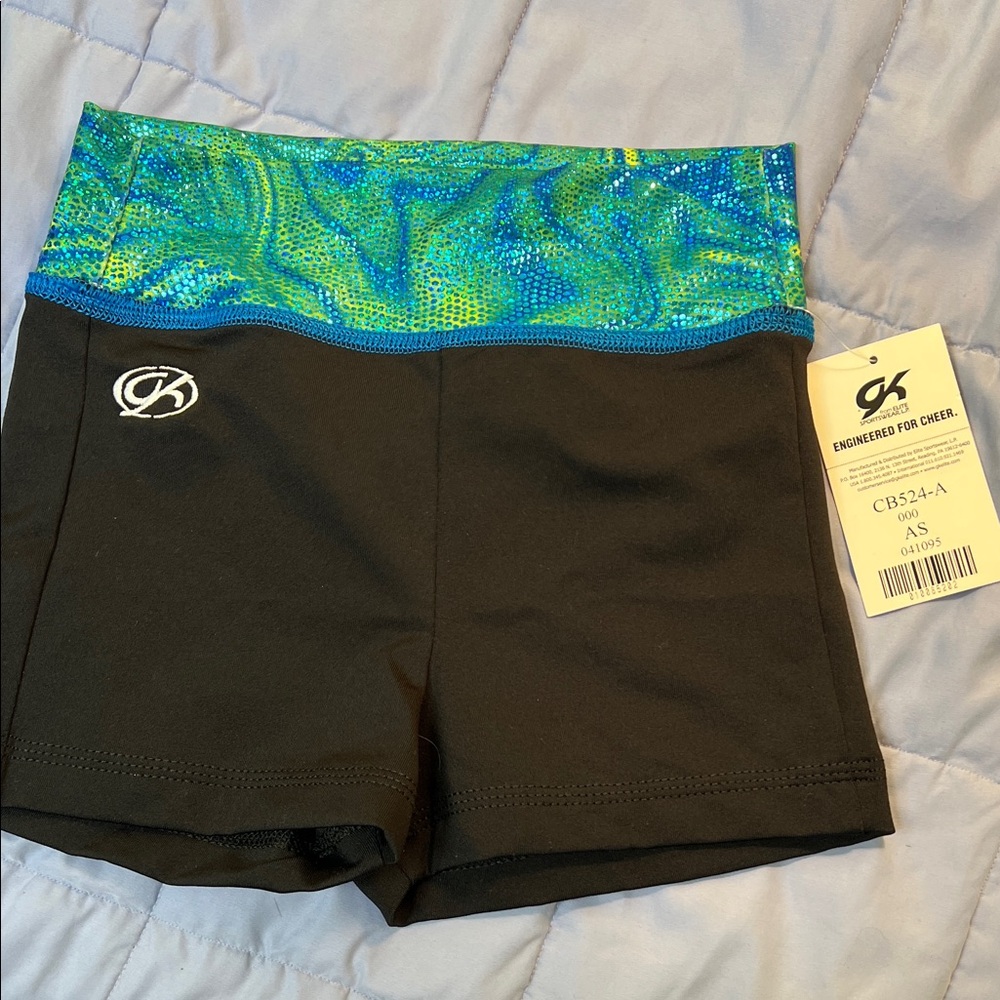 GK Black and Blue Cheer Shorts-AS